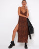 Bild von Hime Maxikleid in Ditsy Leopard Orange