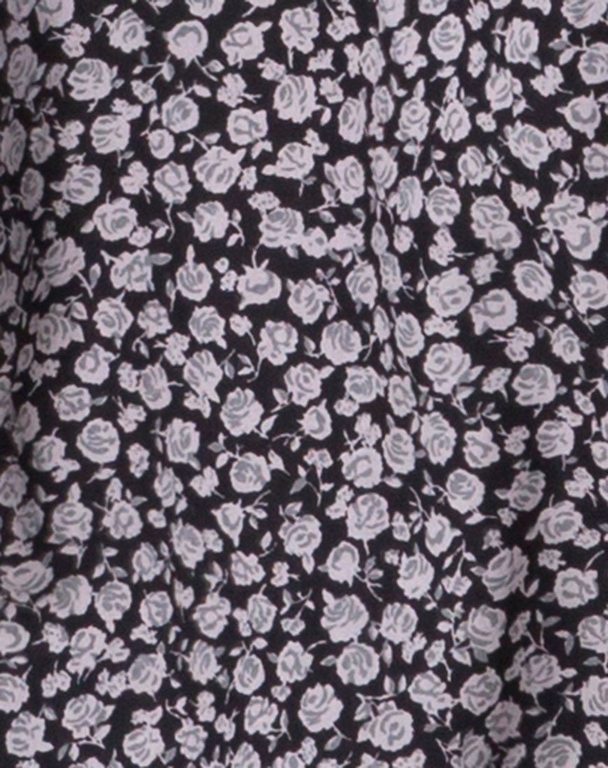 Image of Hime Kleid in Ditsy Rose Schwarz
