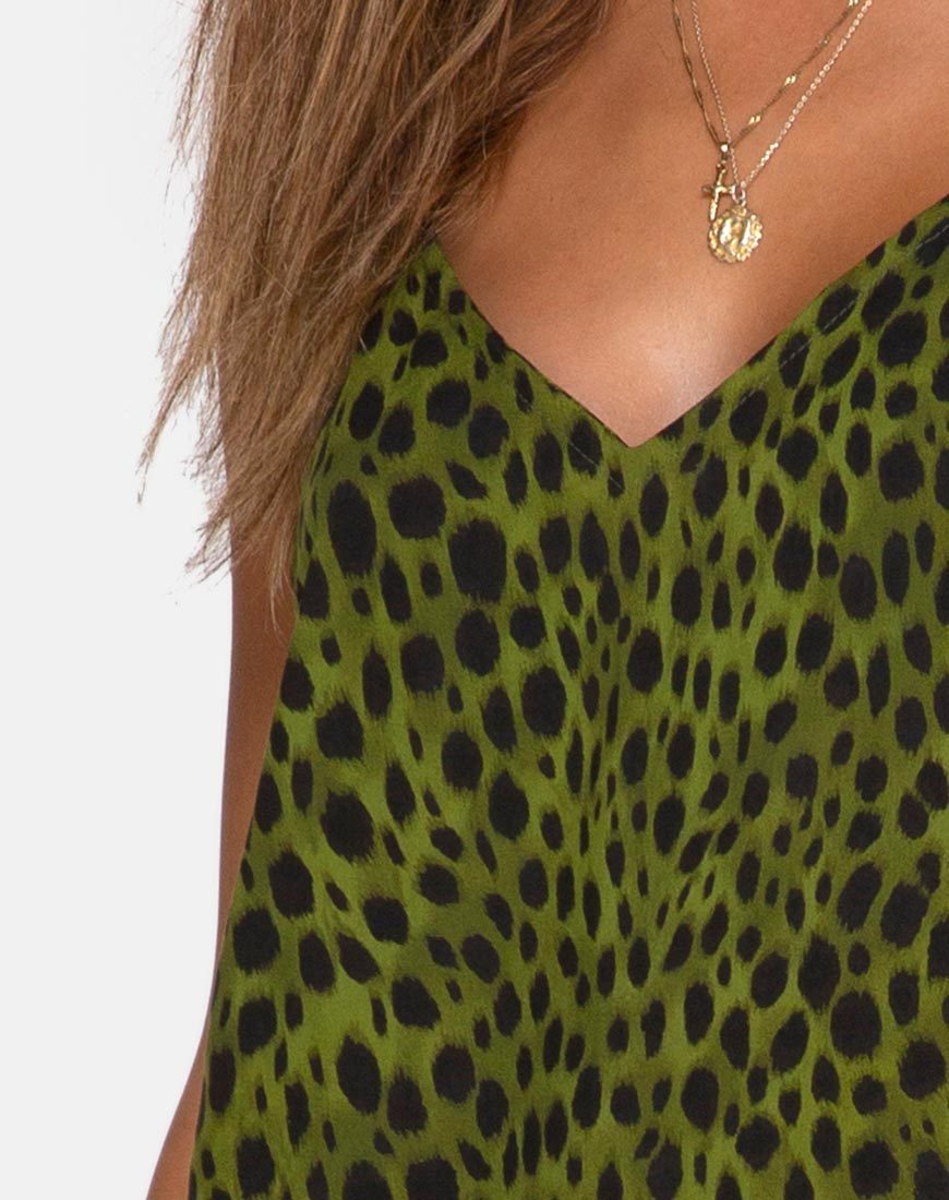 Bild von Hime Maxikleid in Cheetah Khaki