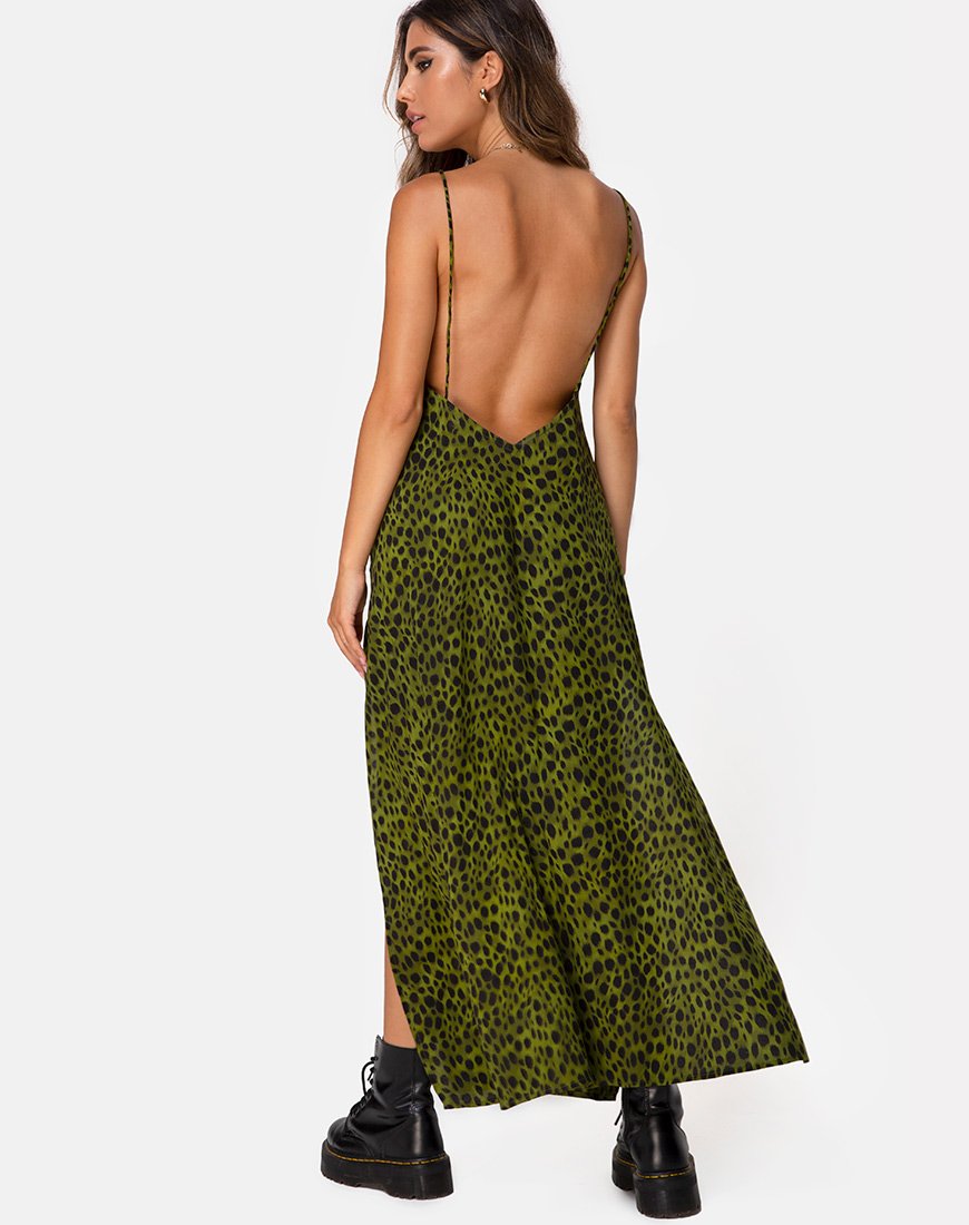 Bild von Hime Maxikleid in Cheetah Khaki