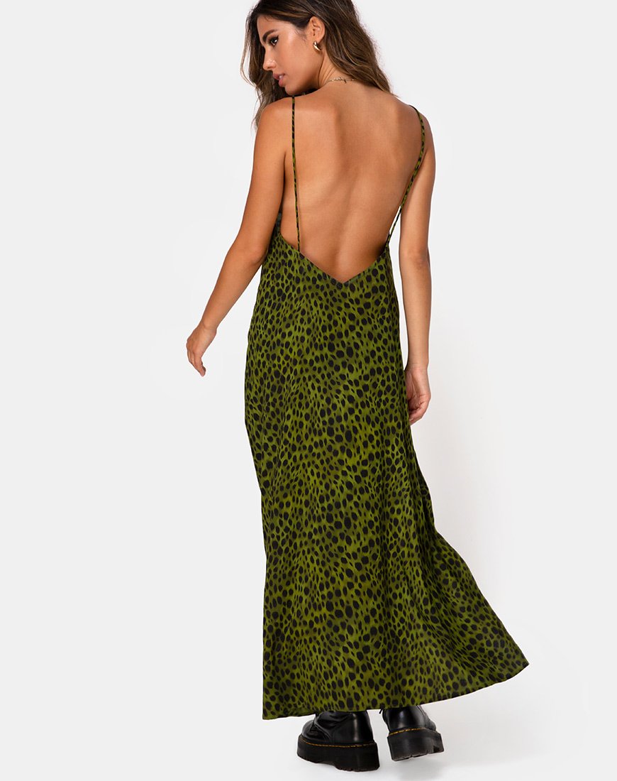 Bild von Hime Maxikleid in Cheetah Khaki