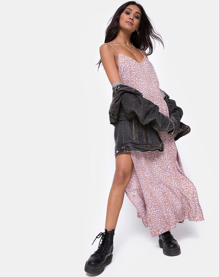 Image of Hime Maxikleid in Leopardenmuster