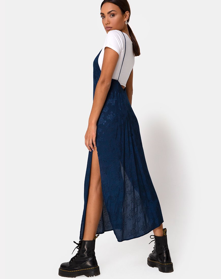 Bild von Hime Kleid in Satin Blau Rose