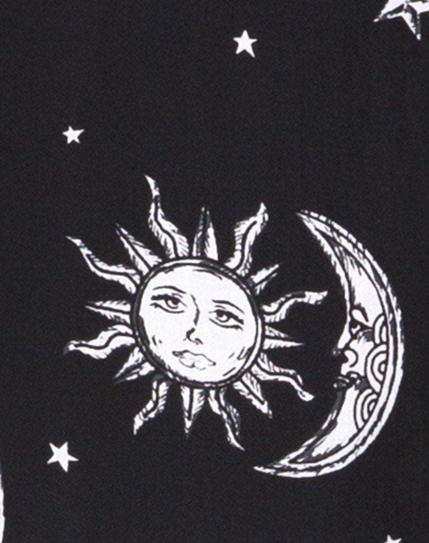 Bild von Batis Maxikleid in Sonne Mond Sterne BW