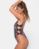 Bild von Hoalo Cutout Badeanzug in Paradise Polka
