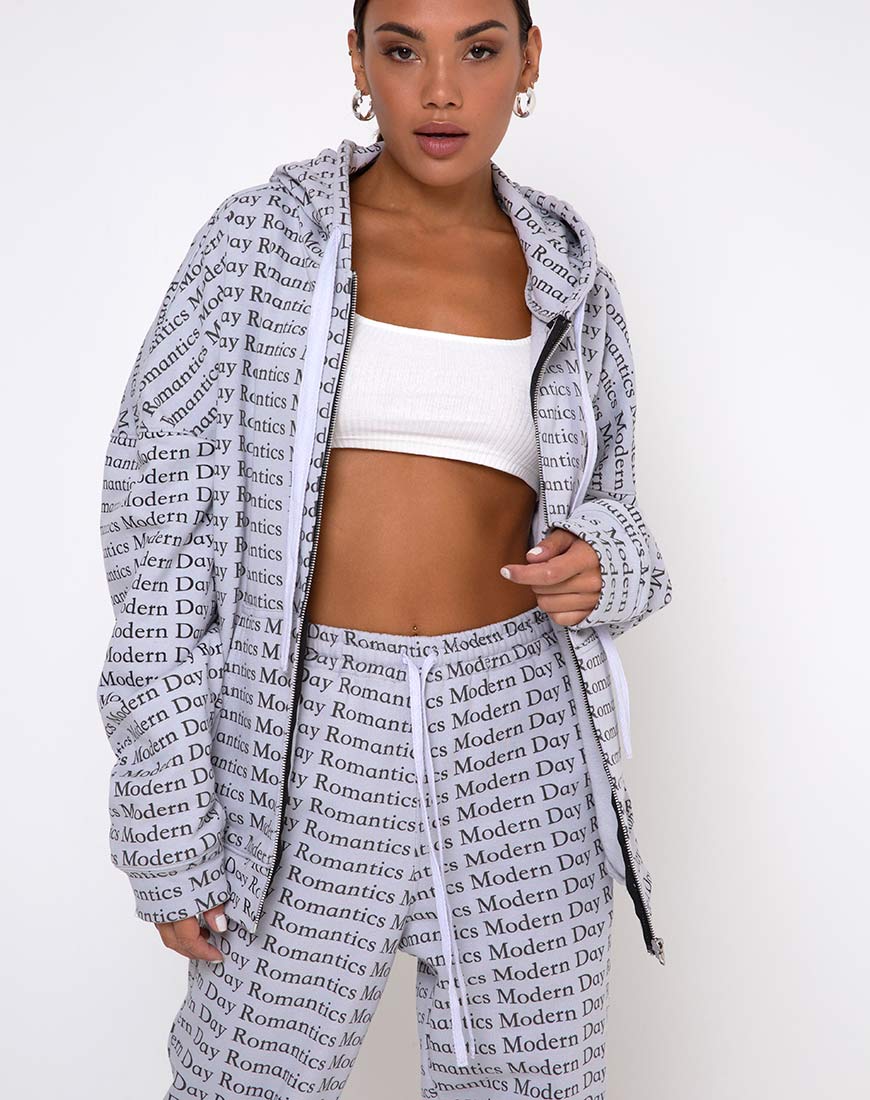 Hollack Hoody in Modern Day Romantics Grau