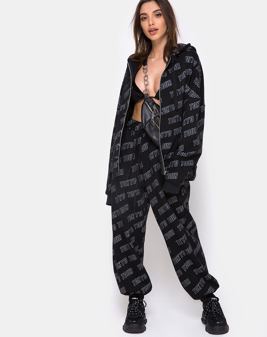Bild von Hollack Zip Hoody in Tokyo Tour Schwarz