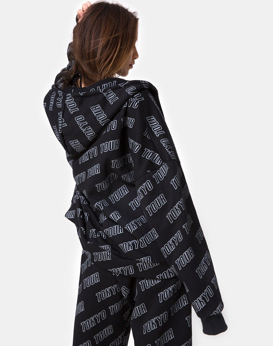Bild von Hollack Zip Hoody in Tokyo Tour Schwarz