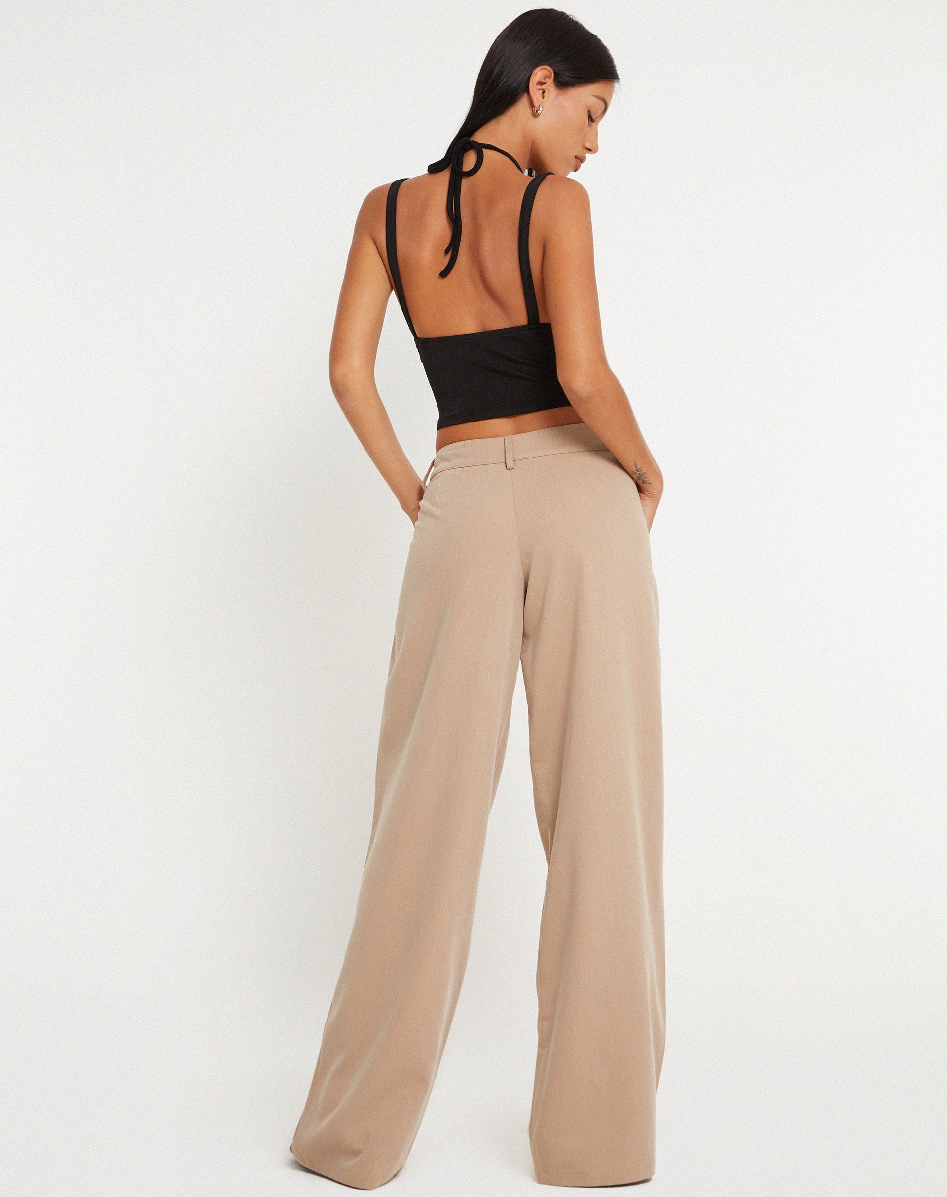 Abbildung der Hondra Wide Leg Trouser in Beige