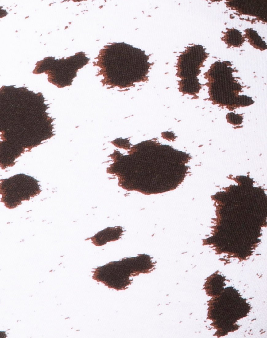 Image of Hot Pant in Mini Cow Schwarz und Weiß
