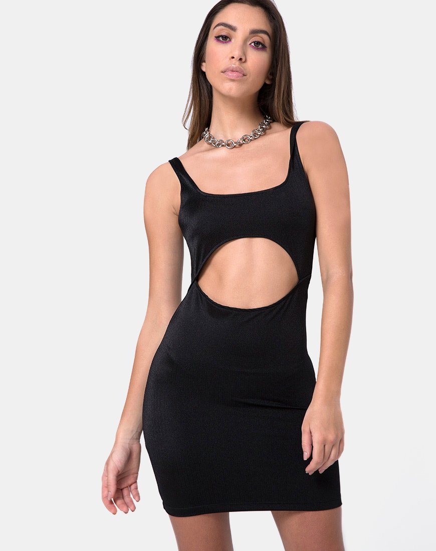 Hulana Kleid aus Nylon-Elasthan Schwarz