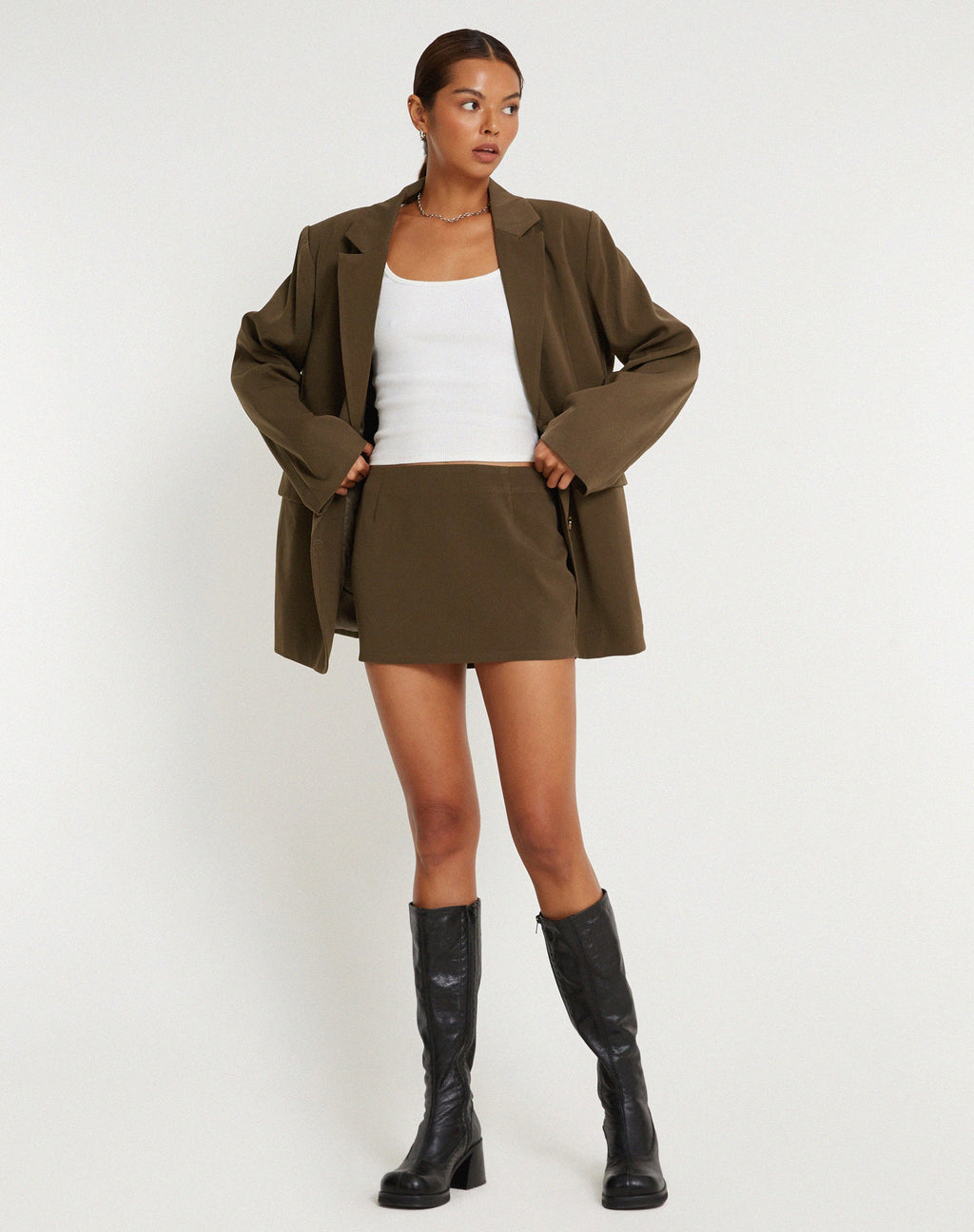 Ima Minirock in Tailoring Truffle