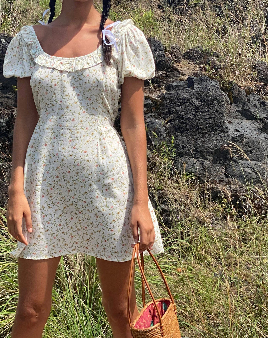 Sasyana Minikleid in Pretty Petal Elfenbein