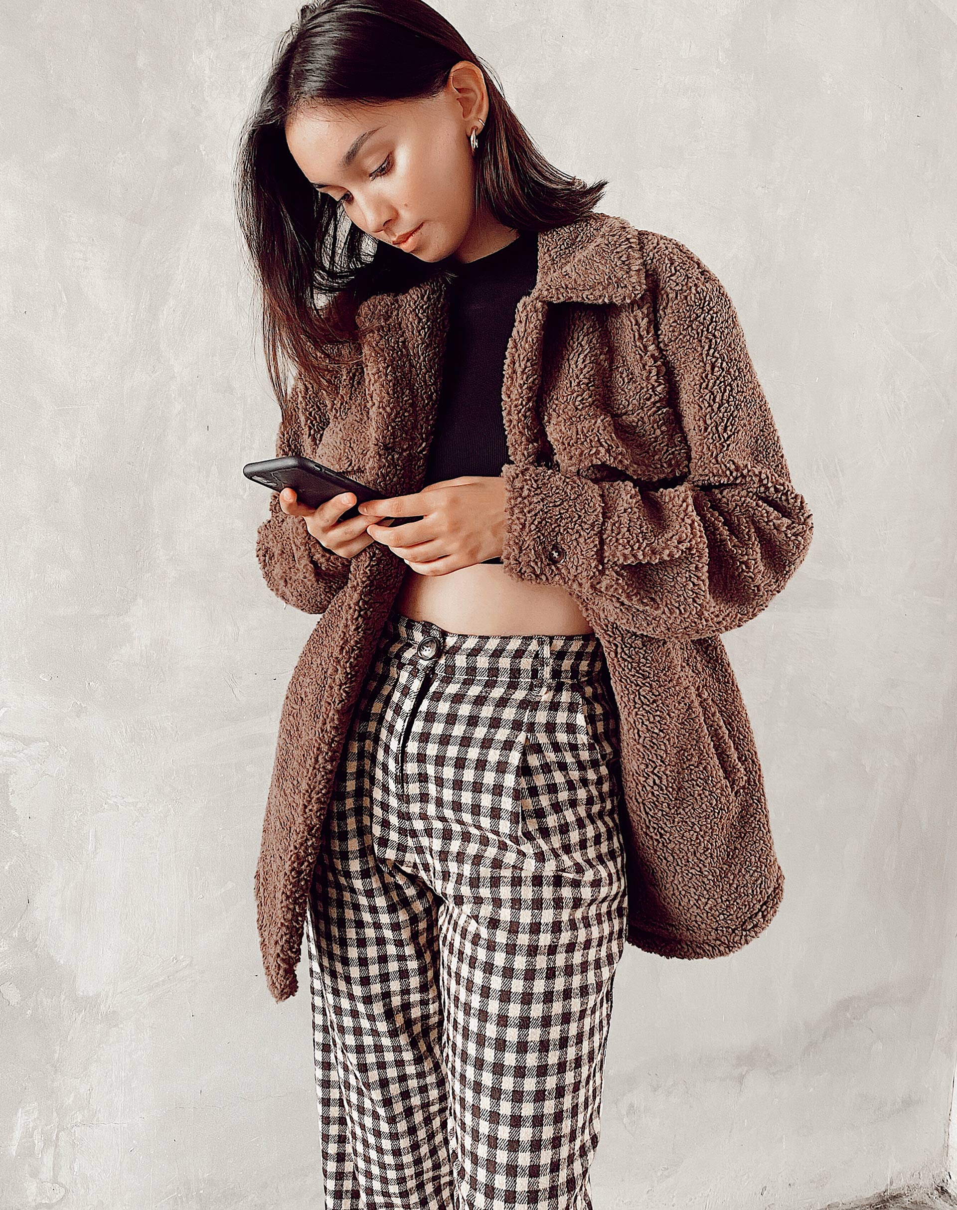 Image of Marcella Hemd in Borg Charcoal Grau