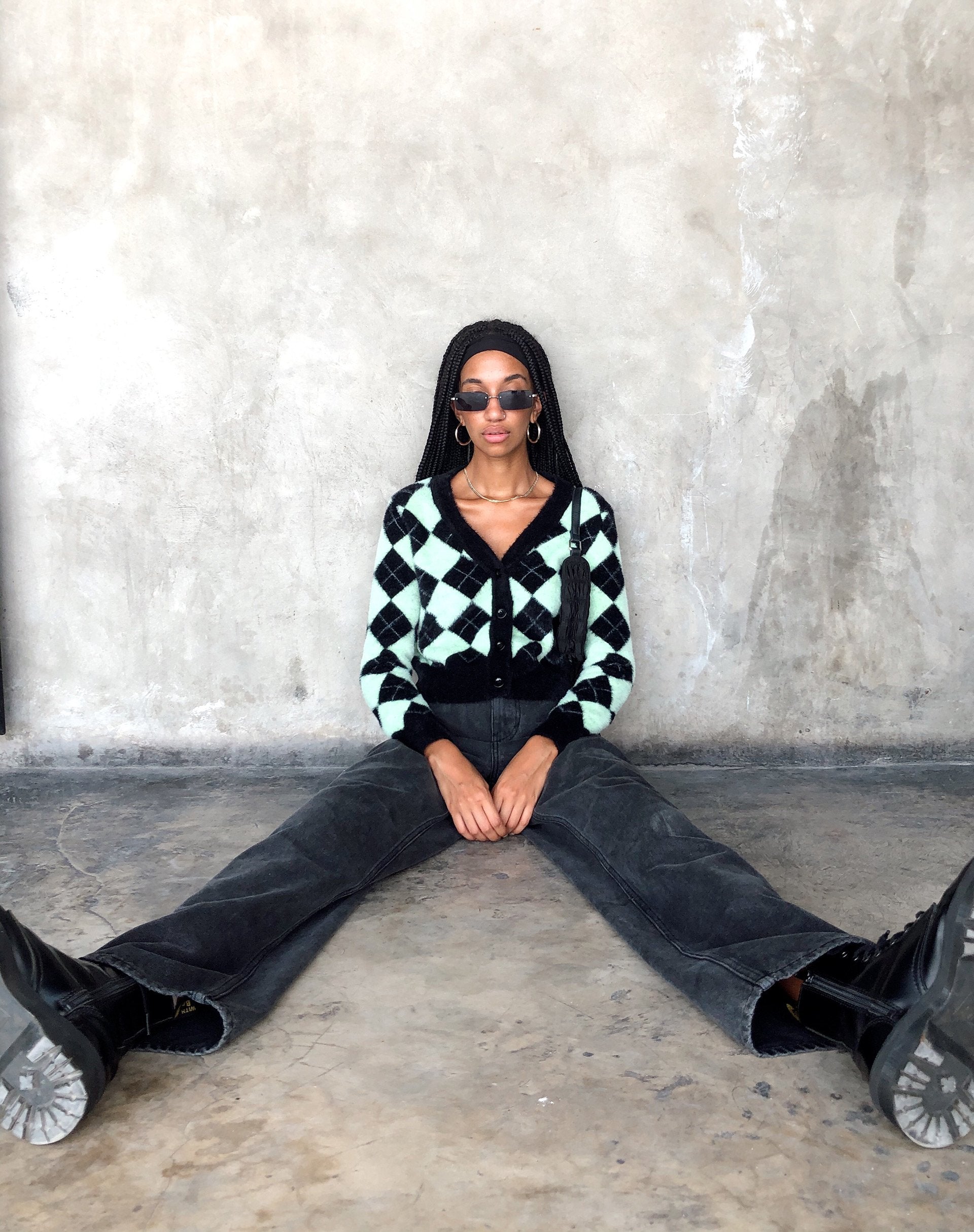 Bild von Saidi Cardi in Diamantschwarz und Grün