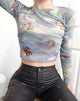 Bild von Bonnie Crop Top in Angel Sky Blue Mesh