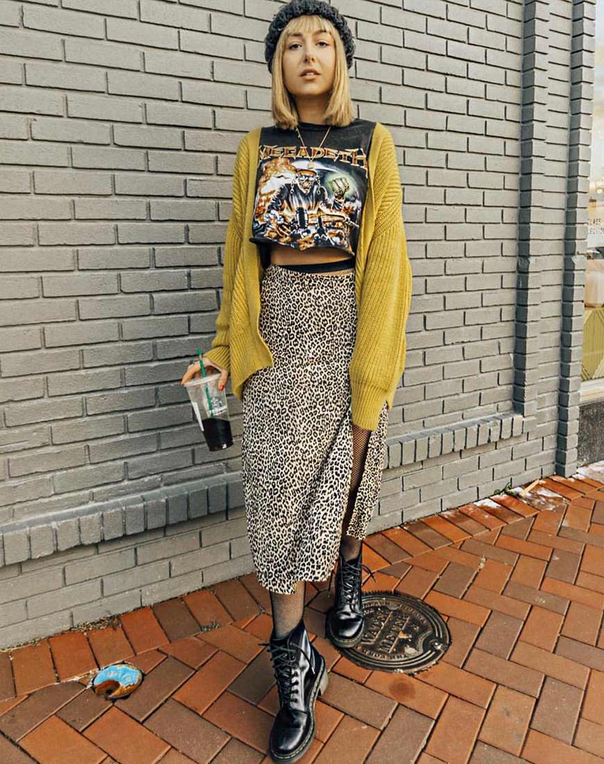 Bild von Saika Midirock in Rar Leopard Braun