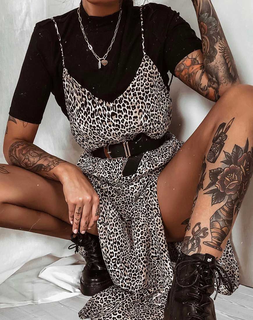 Bild von Hime Maxikleid in Rar Leopard