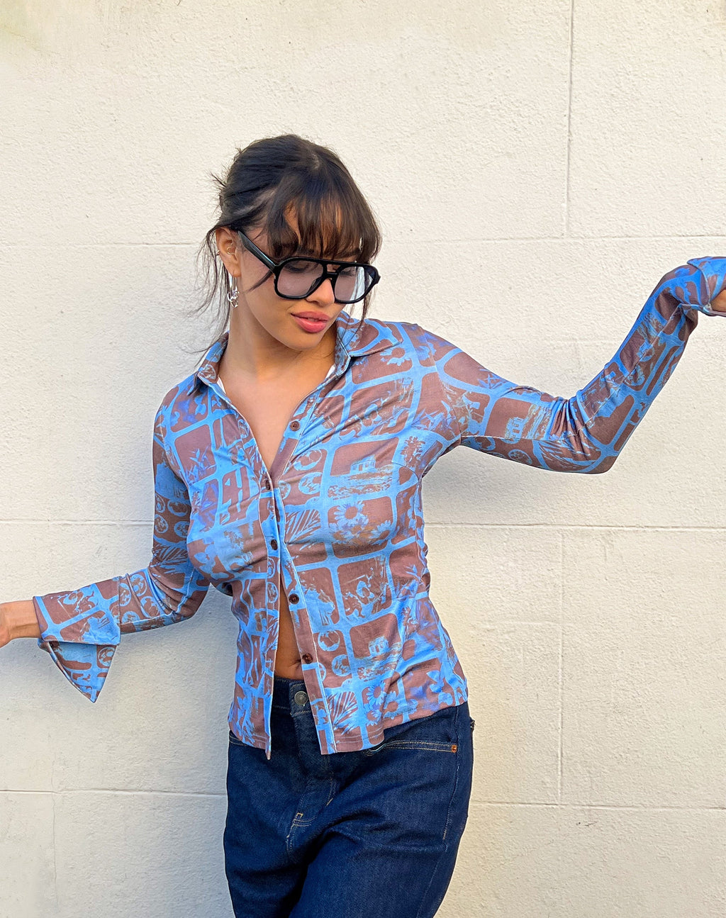 Keani Langarmhemd in Photographischem Blau