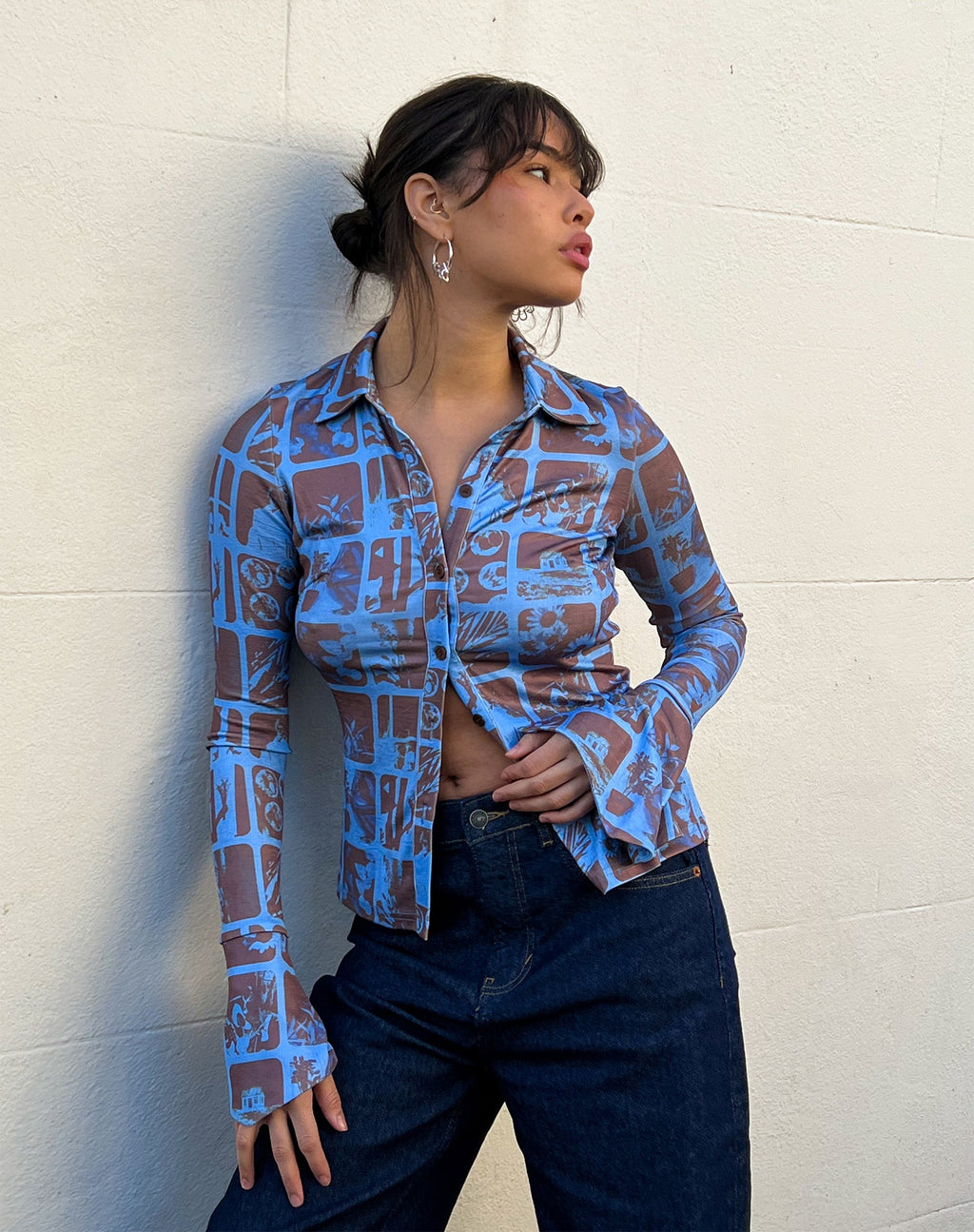 Keani Langarmhemd in Photographischem Blau