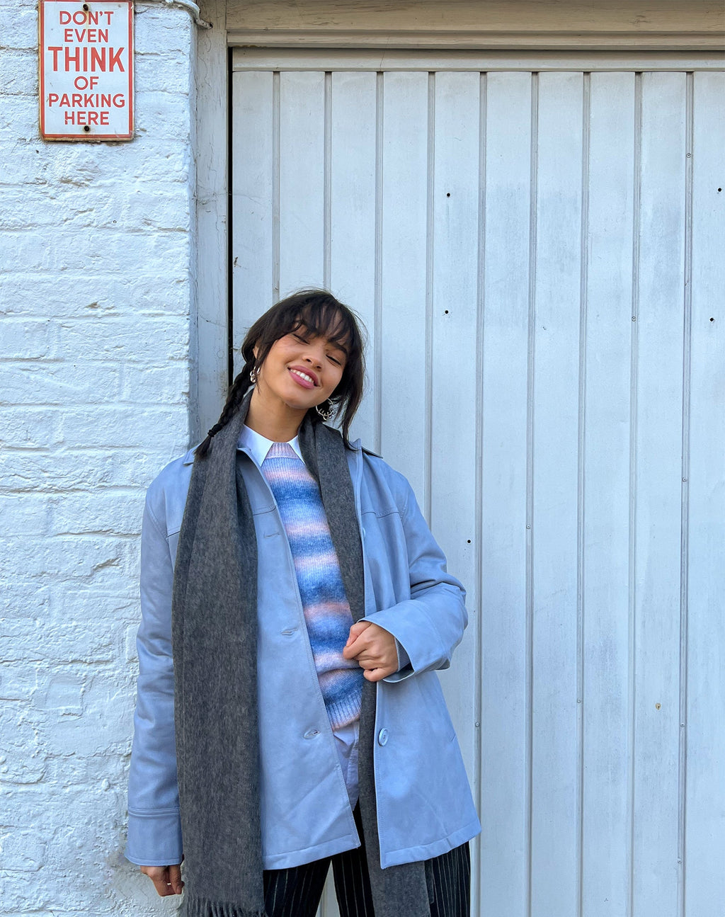 Walta Jacke in PU Puderblau