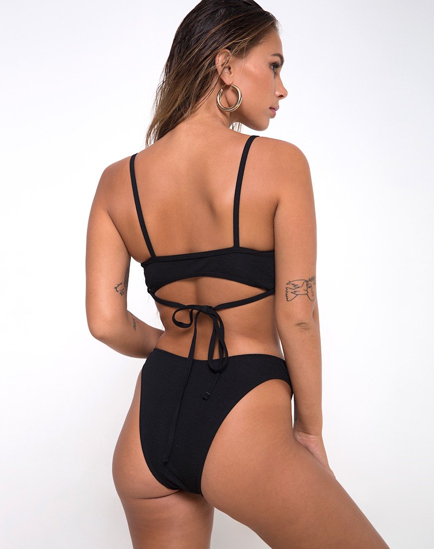 Bild von Ina Bottom Bikini in Textur Schwarz