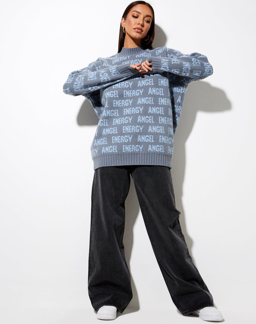 Iskov Pullover in Soft Grey und Powder Blue Angel Energy