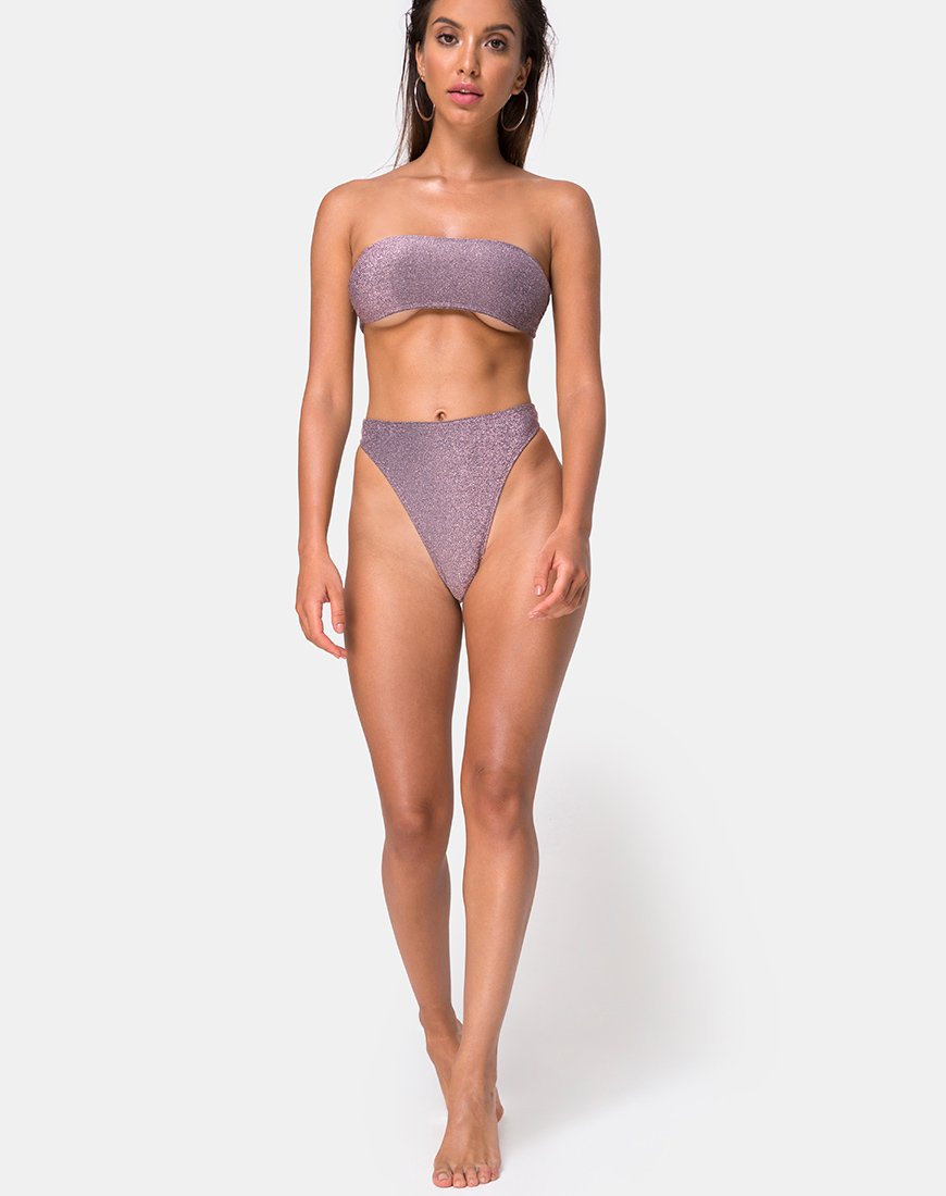 Bild von Izarla Bikini Tube Top in Gunmetal Glitter