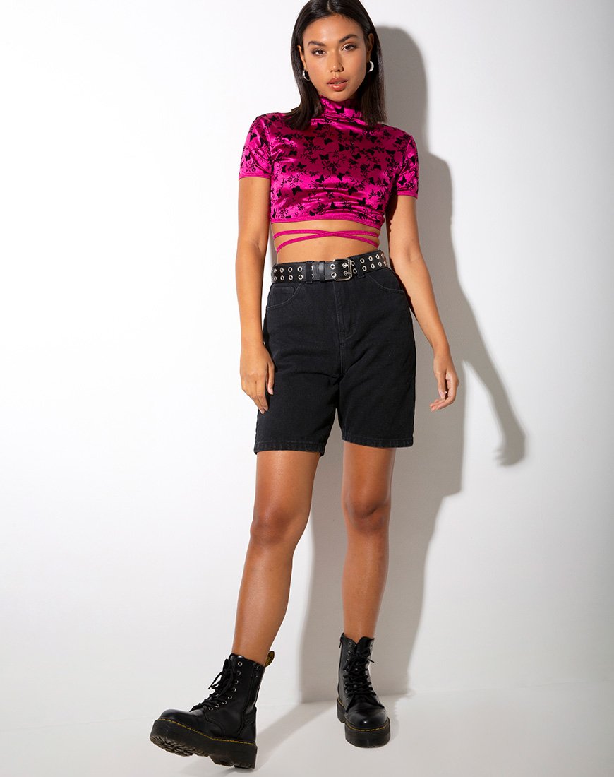 Bild von Jacki Crop Top in Butterfly Bloom Pink