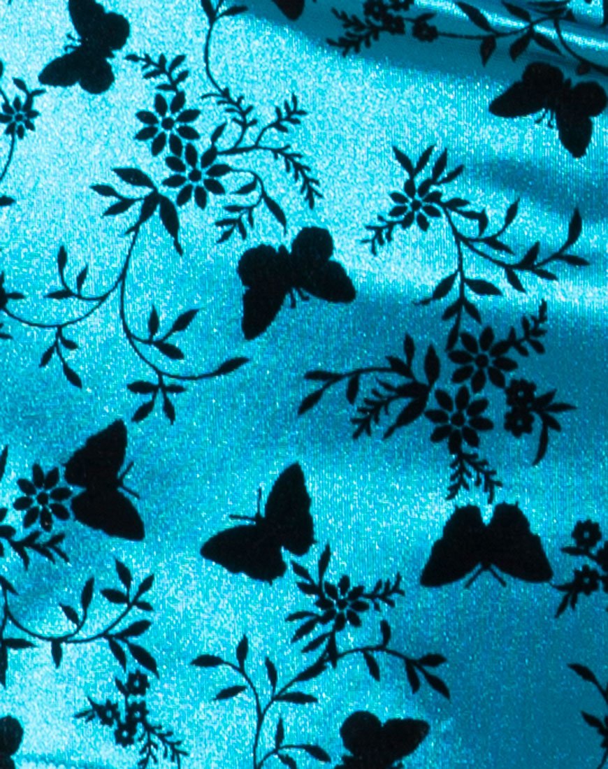 Bild von Jacki Crop Top in Butterfly Bloom Blau