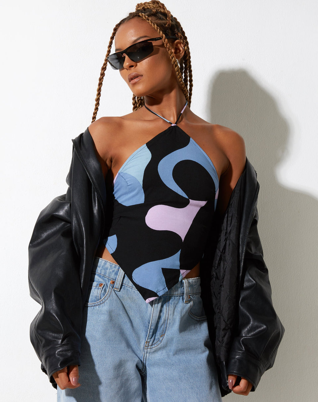 Jaira Top in abstraktem Lila