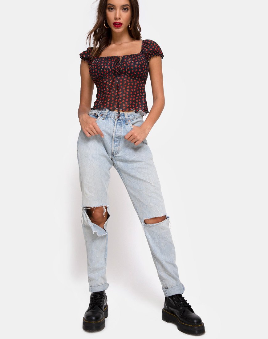 Bild von Jalina Top in Dotty Rose Net