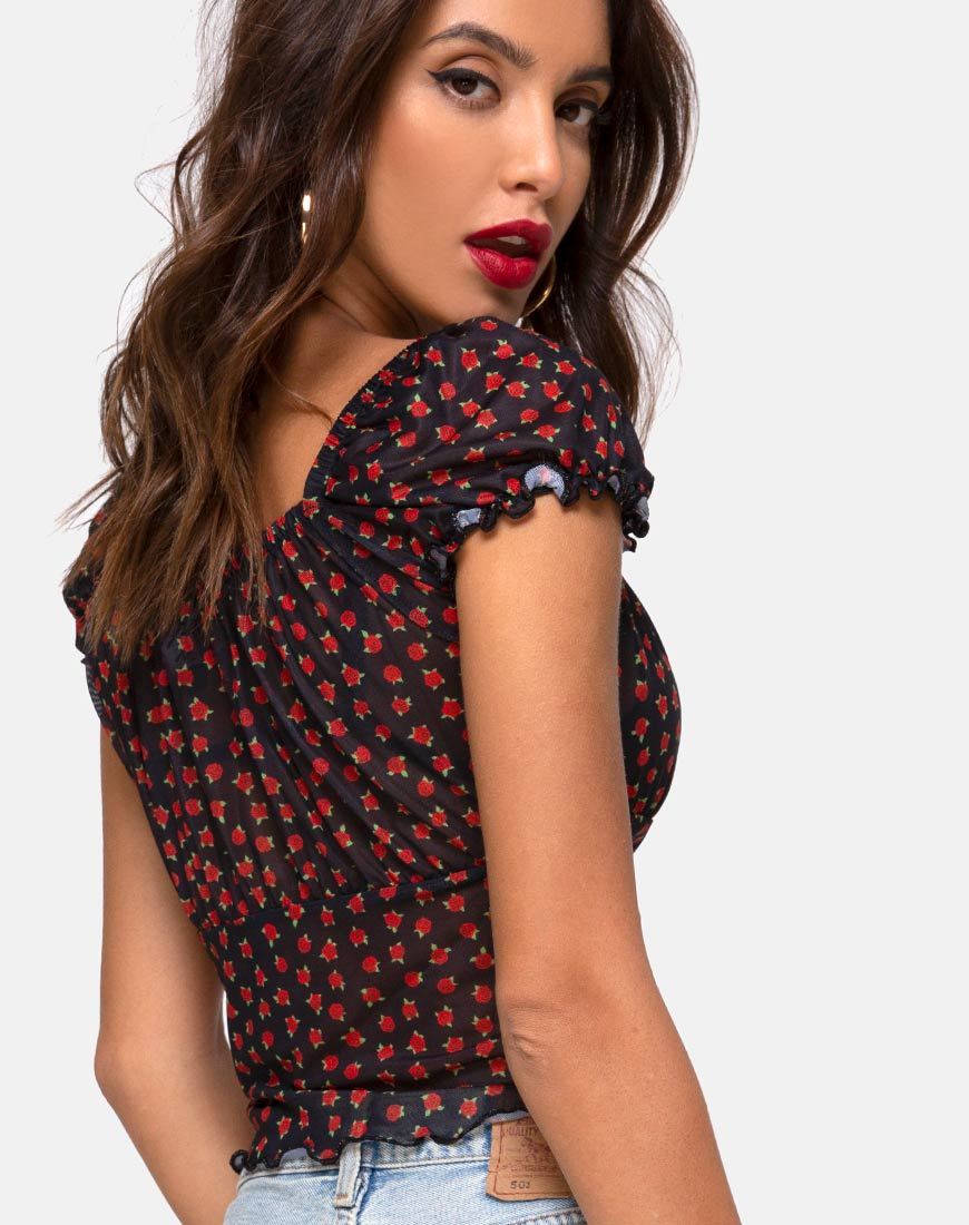 Bild von Jalina Top in Dotty Rose Net