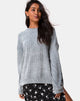 Image of Jama Pullover aus Strick Silber