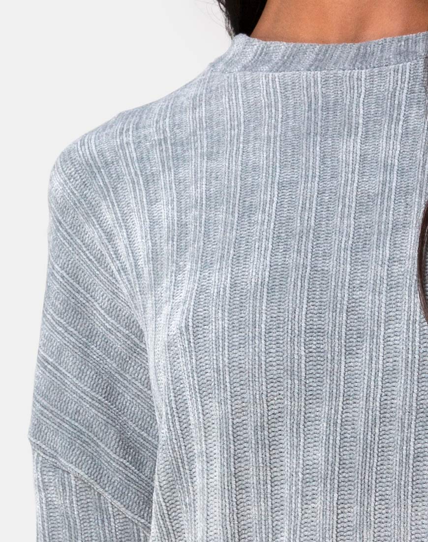 Image of Jama Pullover aus Strick Silber