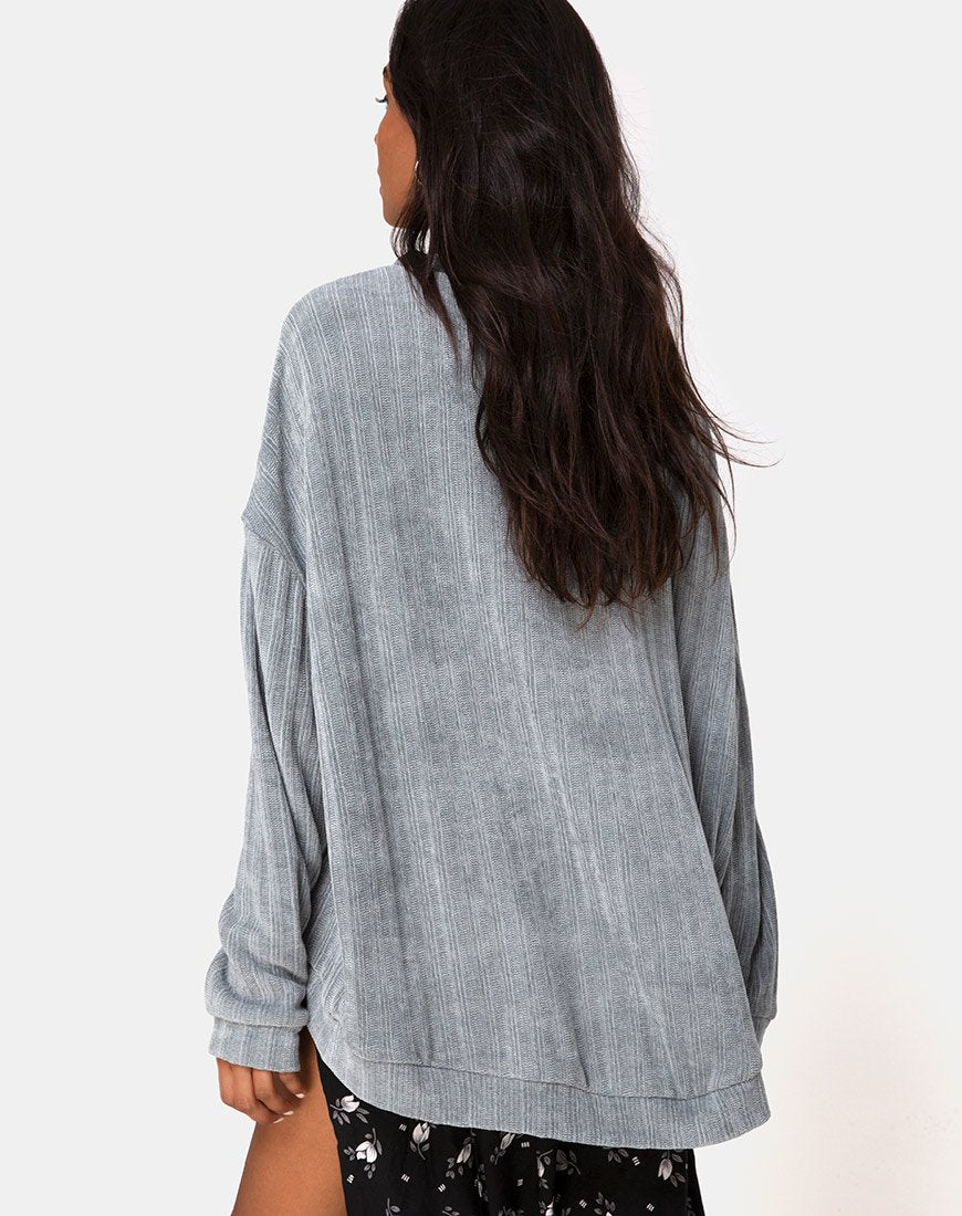 Image of Jama Pullover aus Strick Silber