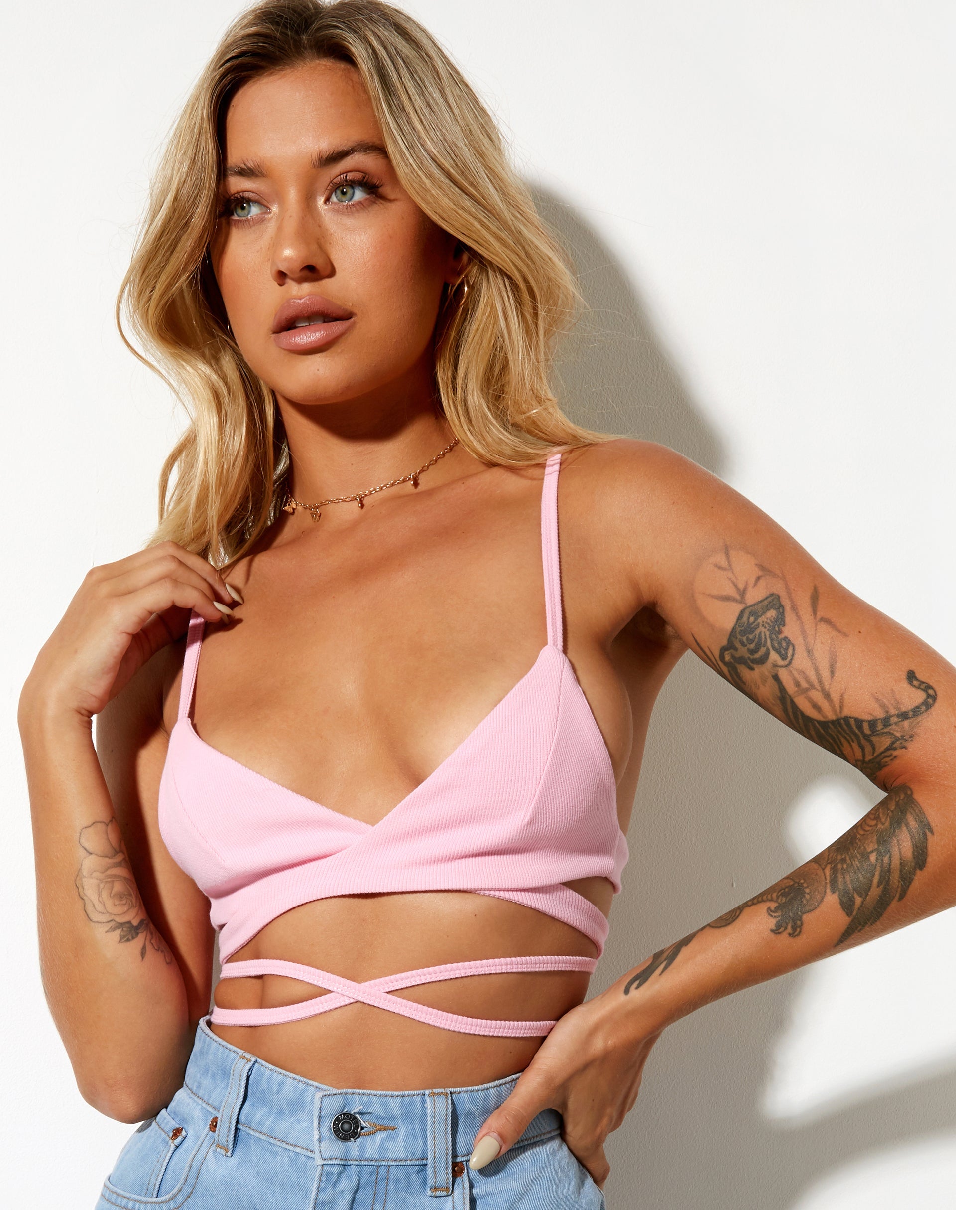 Bild von Jamaria Bralette Top in Babyrosa