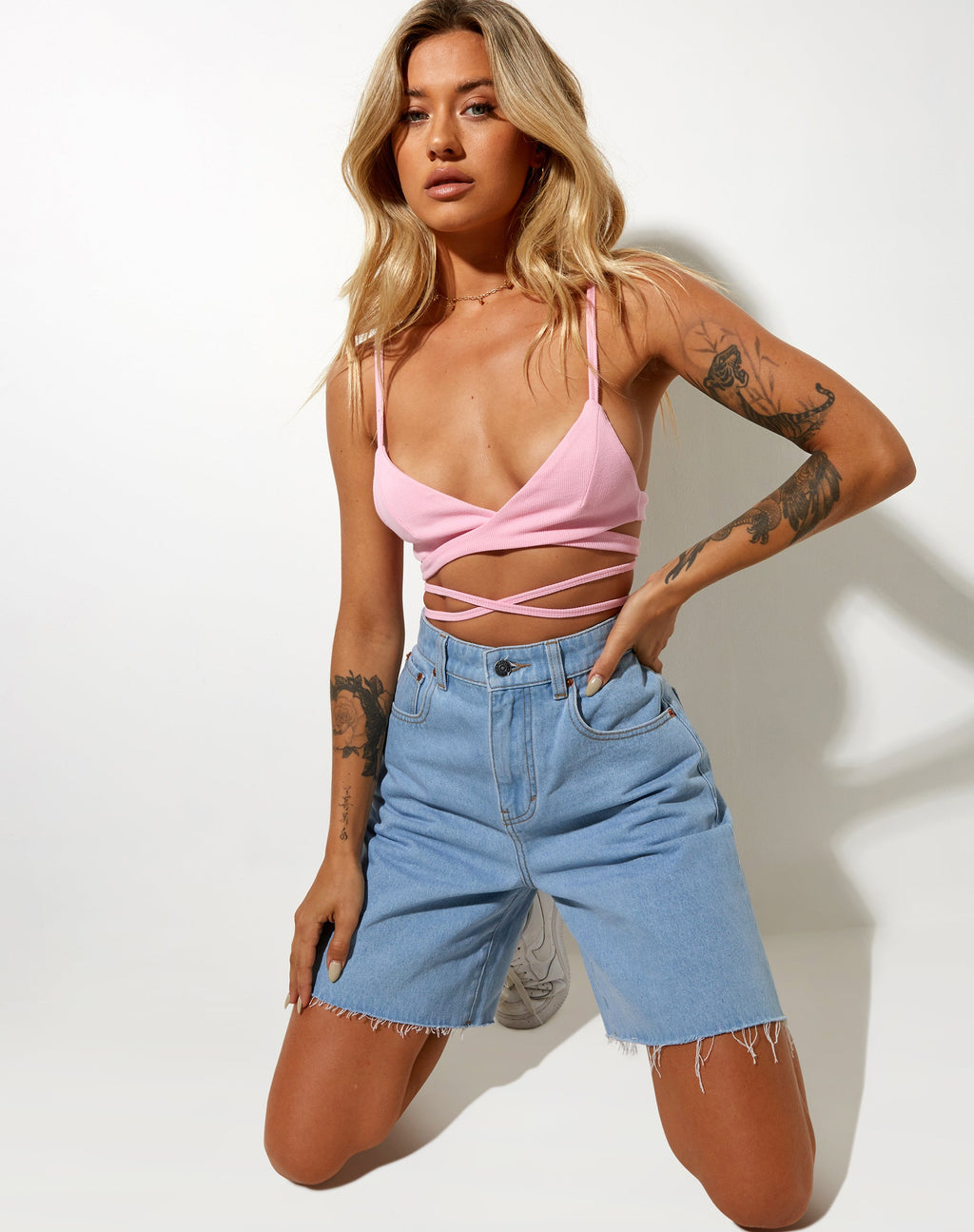 Jamaria Bralette-Top in Babyrosa