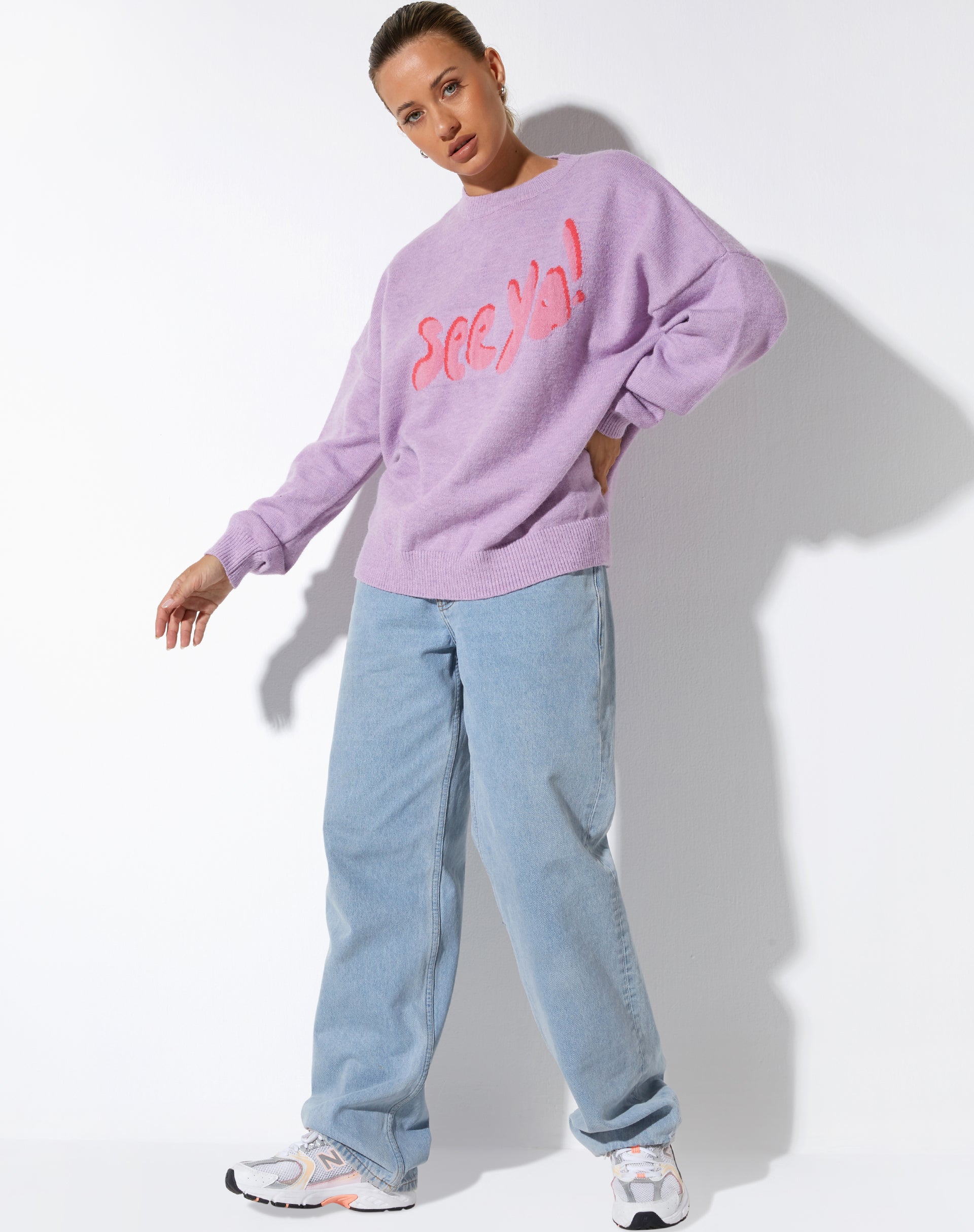 IMAGE OF Jamin Jumper in Knit Lilac See Ya