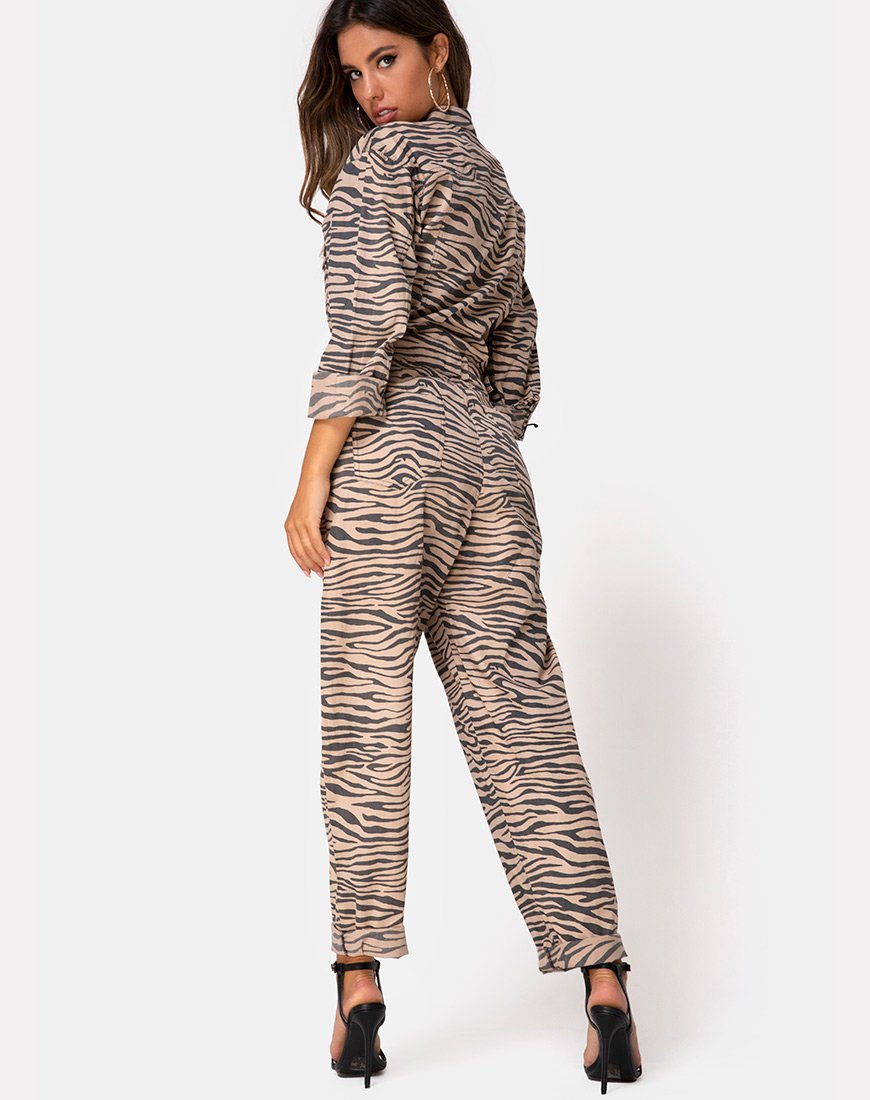 Bild von Jampa Jumpsuit aus Zips Zebra Taupe