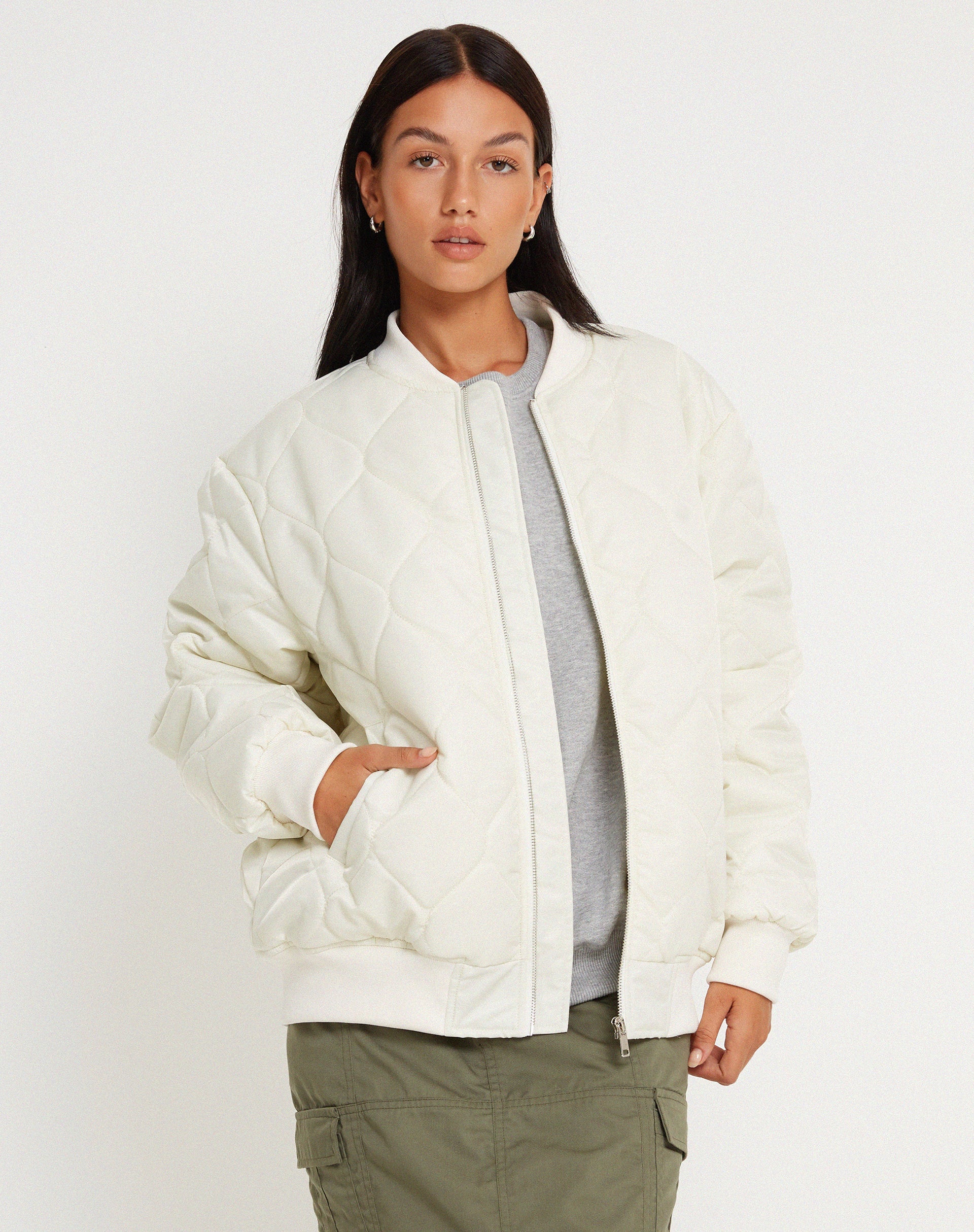 Abbildung der Jandi Jacke in Quilted Ecru