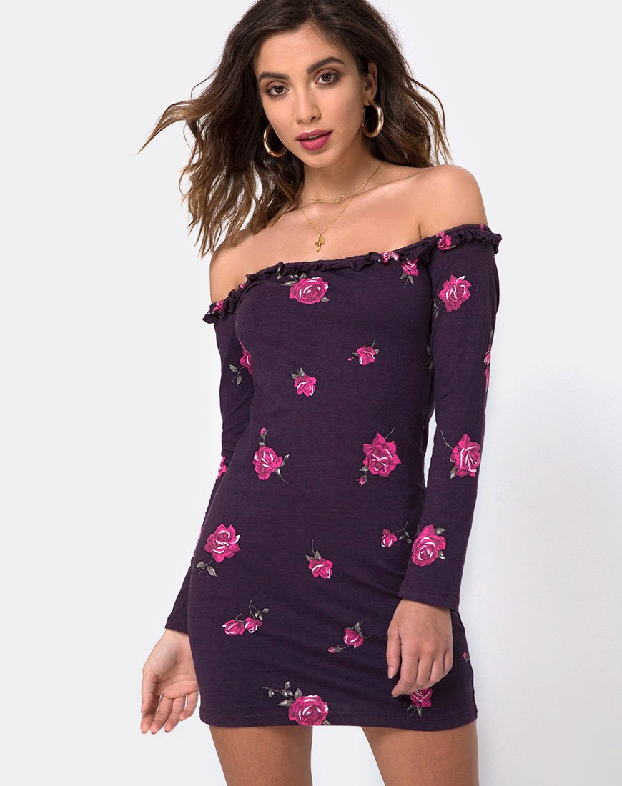 Janelis Bodycon-Kleid in Abendrosa