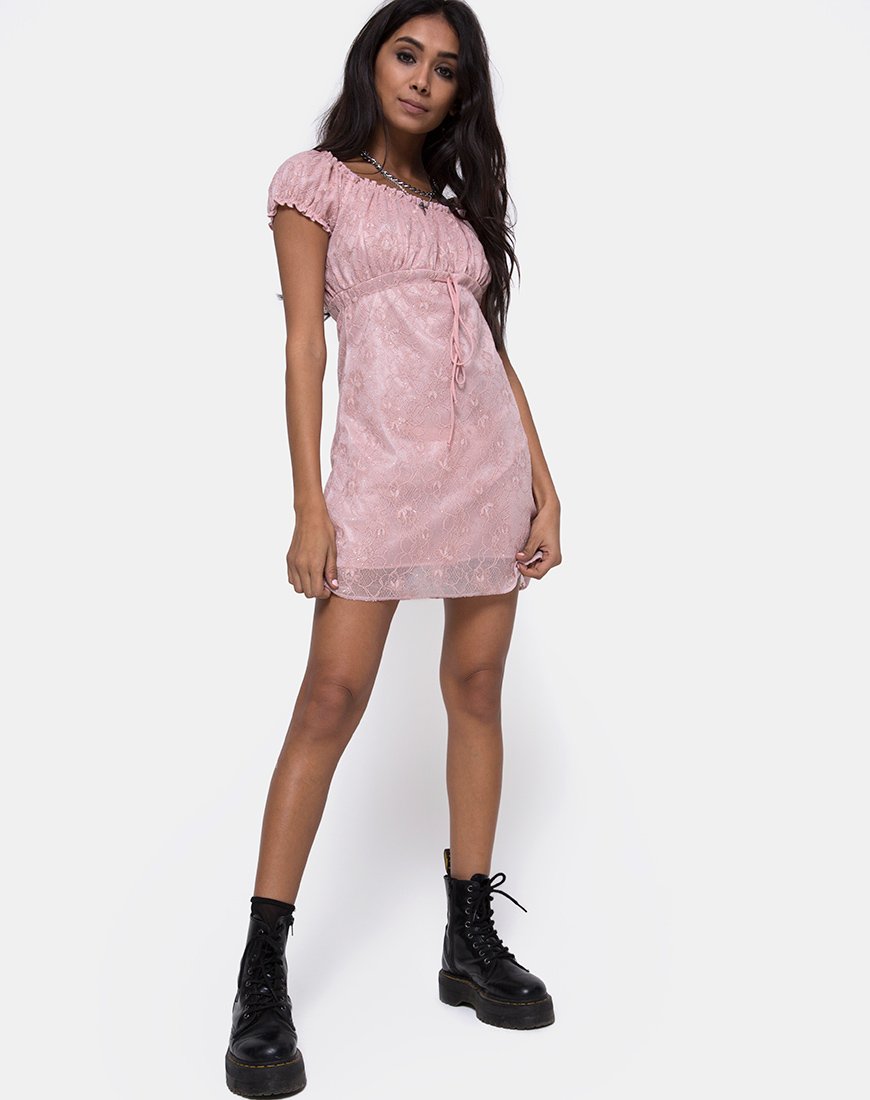 Image von Janette Kleid aus rosa Spitze