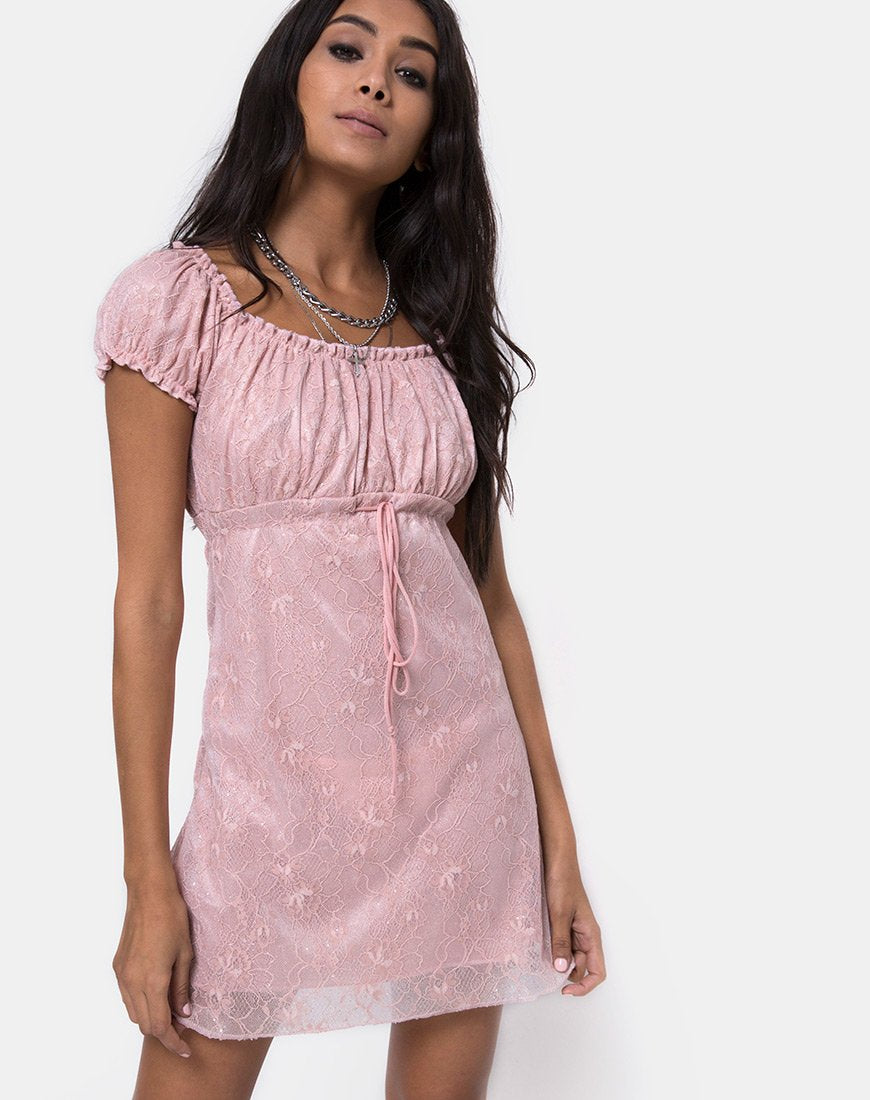 Image von Janette Kleid aus rosa Spitze