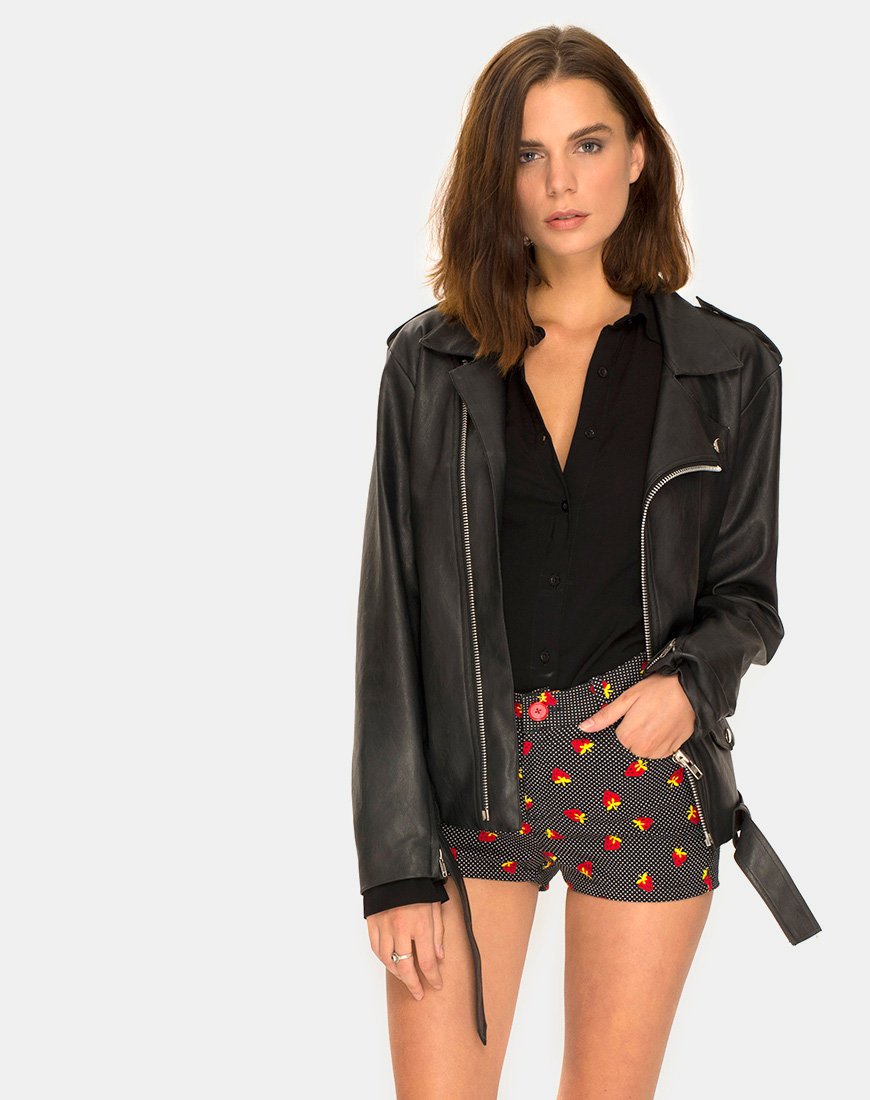 Jango Short in Fruit Polka Schwarz