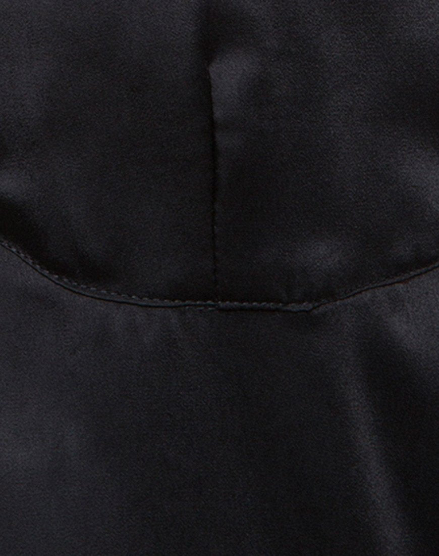 Image of Jasher Slip Dress in Satin Schwarz