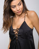 Image of Jasher Slip Dress in Satin Schwarz