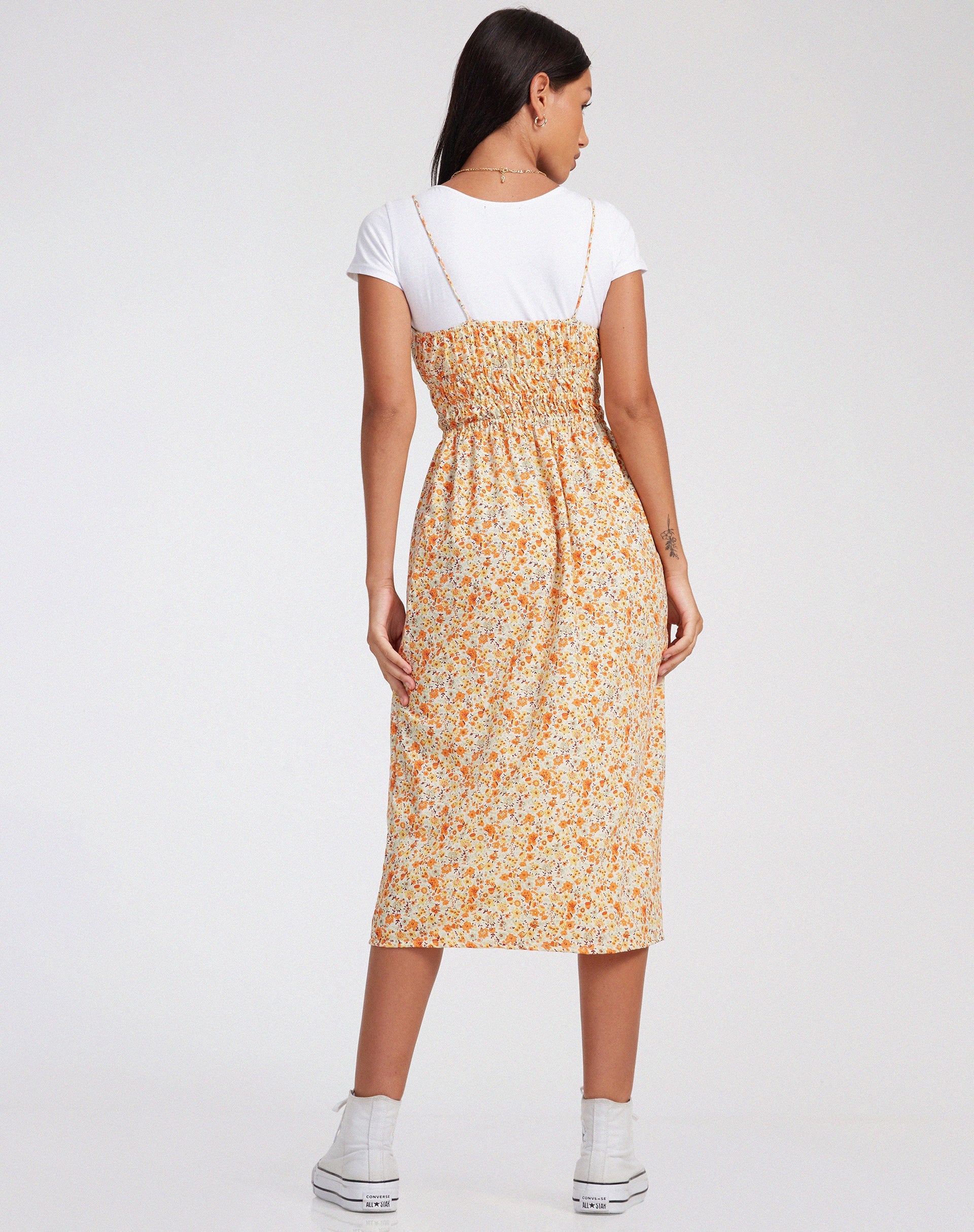 Abbildung von Jayko Midikleid in Ditsy Tangerine