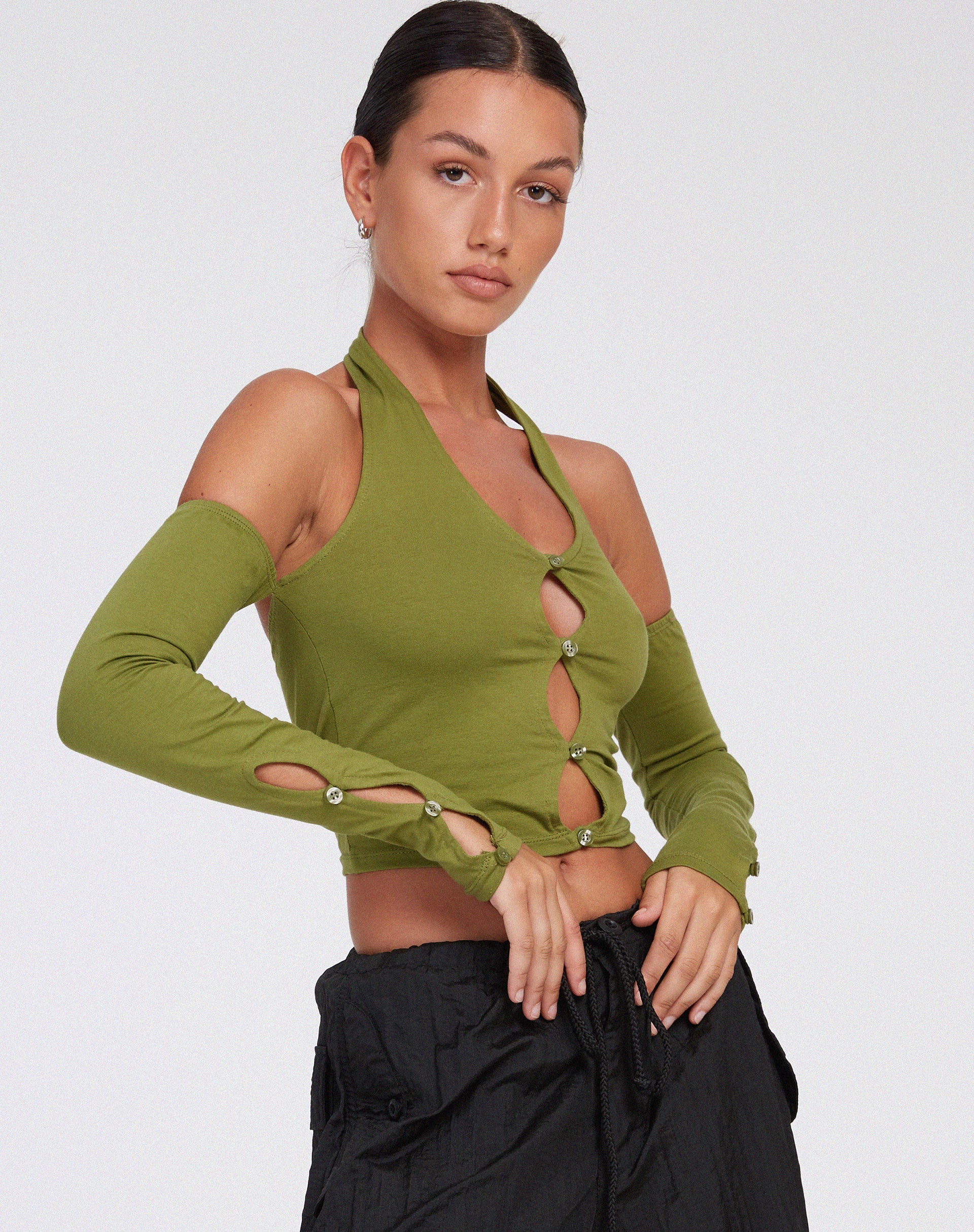 Bild von Jayne Crop Top in Khaki