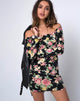 Bild von Jazier Off The Shoulder Kleid in Vintage Bloom